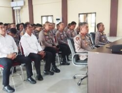 Personel Polres Gowa Ikuti Commander Wish Kapolda Sulsel Melalui Zoom Meeting