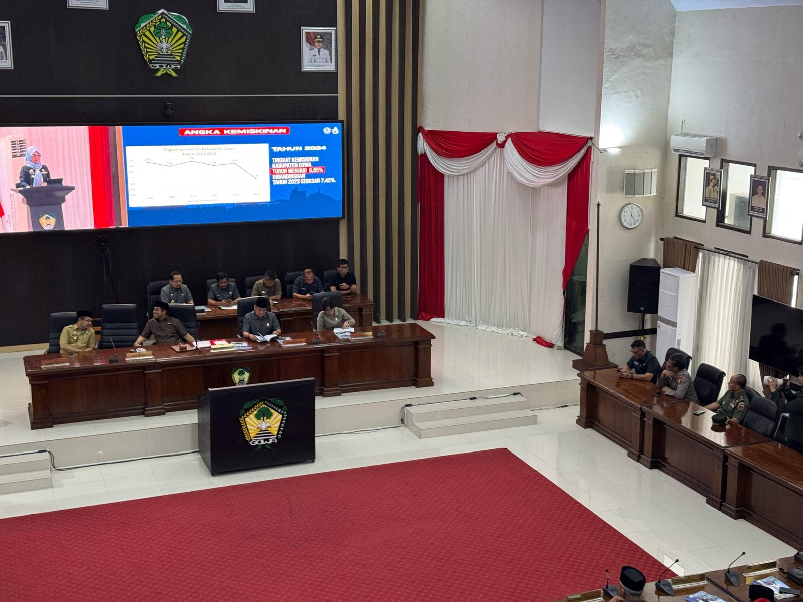 Kabagren Polres Gowa Hadiri Rapat Paripurna DPRD Kabupaten Gowa Terkait LKPJ Bupati Tahun 2024