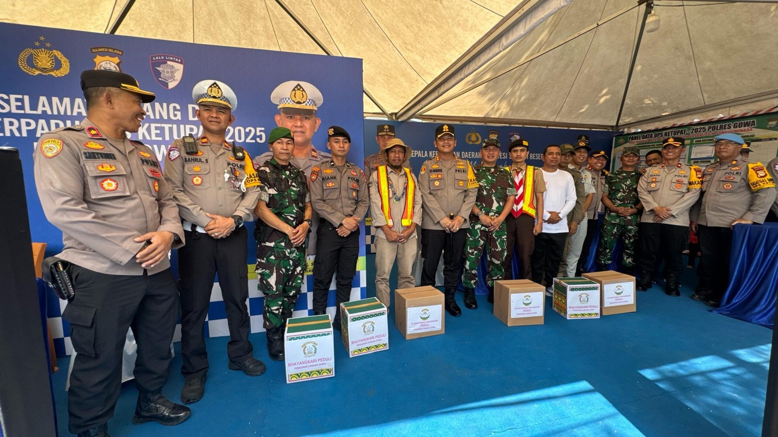 Kapolres Gowa Bersama Dandim 1409/Gowa Tinjau Pos Pengamanan Ops Ketupat 2025, Berikan Dukungan Kepada Personel