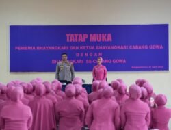 Polres Gowa Gelar Tatap Muka Pembina dan Ketua Bhayangkari Cabang Gowa Bersama Bhayangkari Se-Cabang Gowa