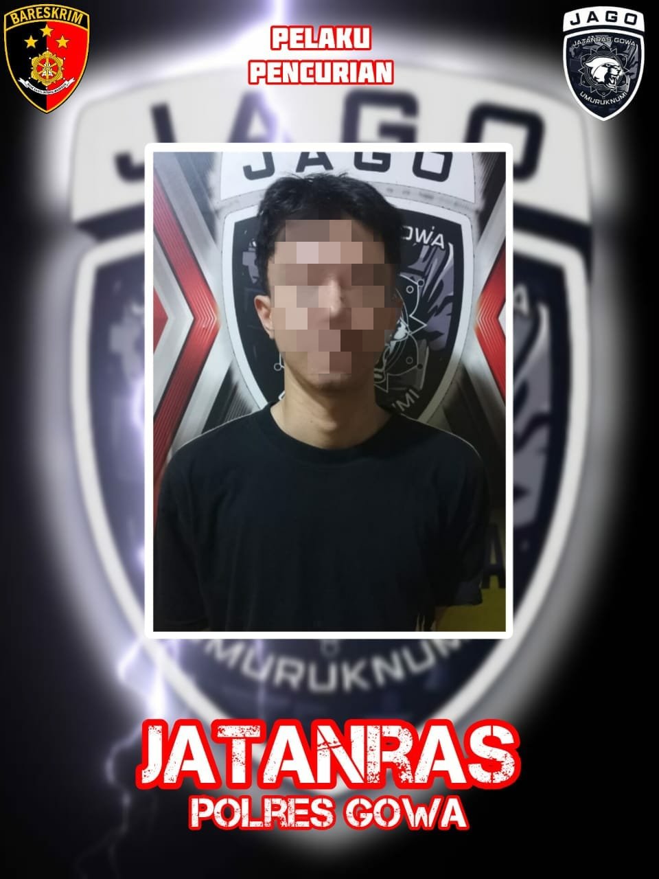 Tim Jatanras Polres Gowa Tangkap Pelaku Pencurian dengan Pemberatan di Makassar