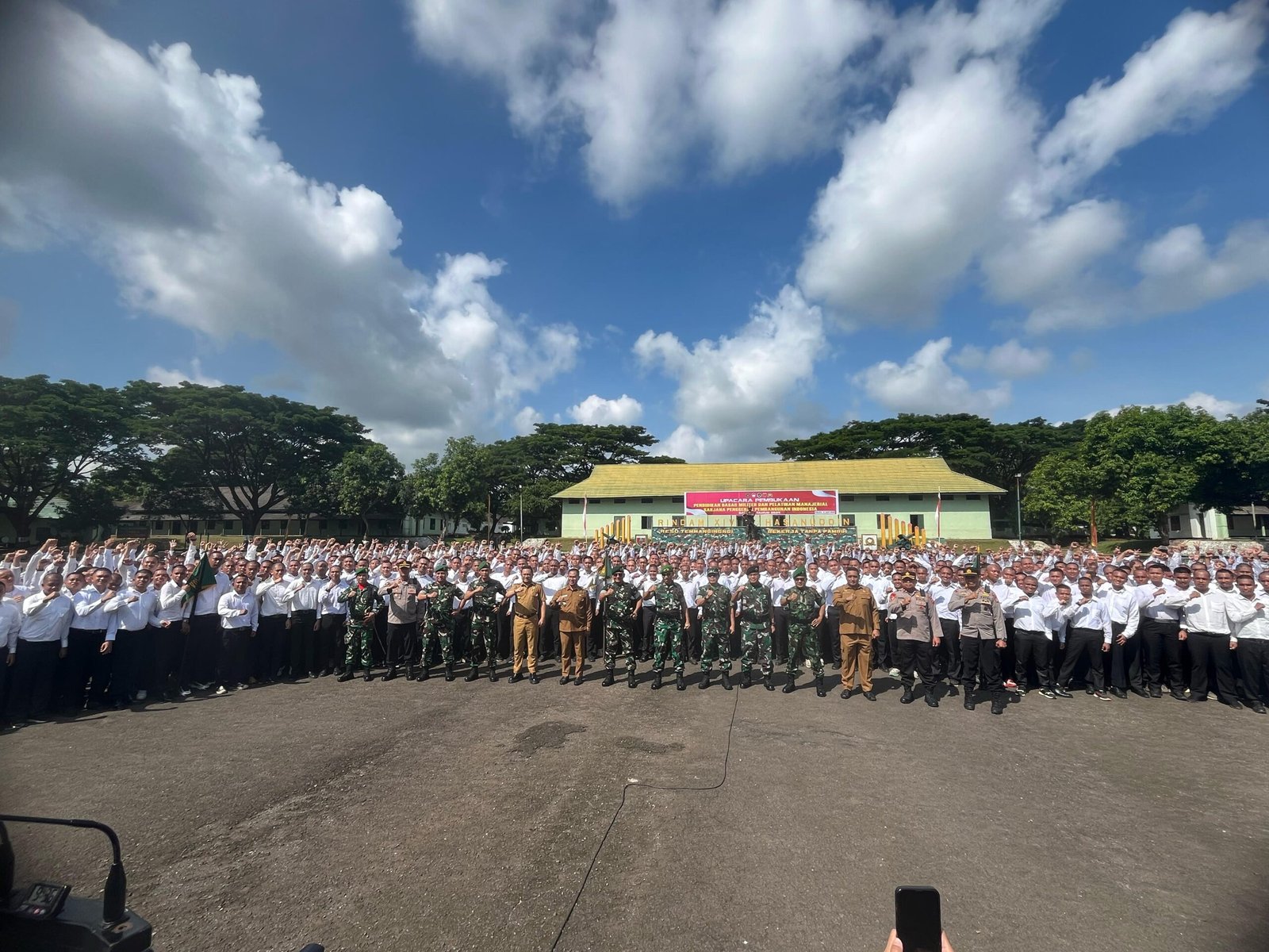 Wakapolres Gowa Hadiri Upacara Pembukaan Diklat SPPI Batch-3 TA 2025 di Mako Rindam XIV/Hasanuddin
