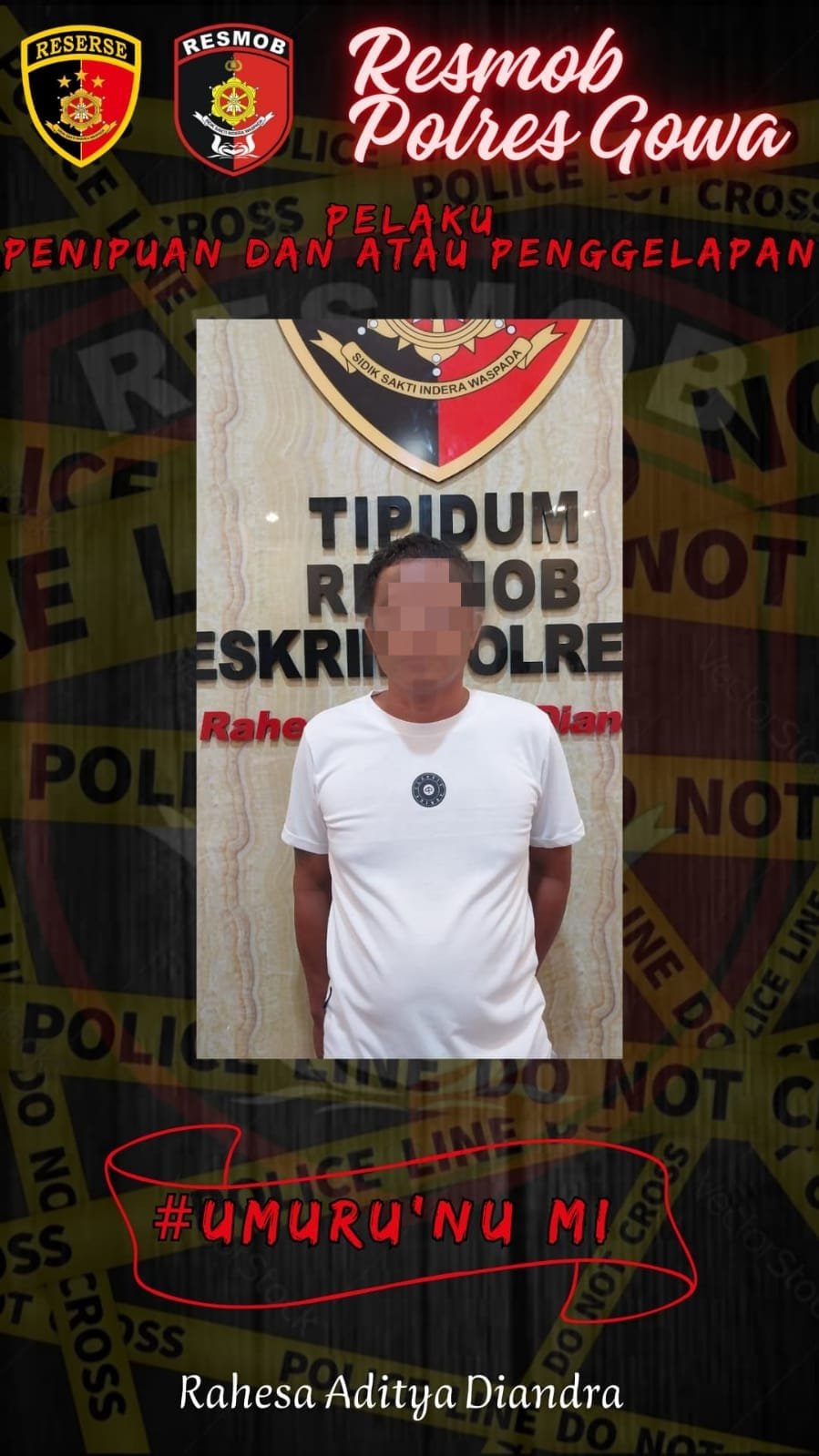 Unit Resmob Polres Gowa Amankan Dua Terduga Pelaku Penipuan dan Penggelapan Mobil di Makassar