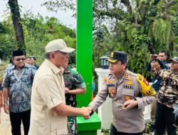 Kapolres Gowa Bersama Forkopimda Sambut Kedatangan Menhan RI di Malino