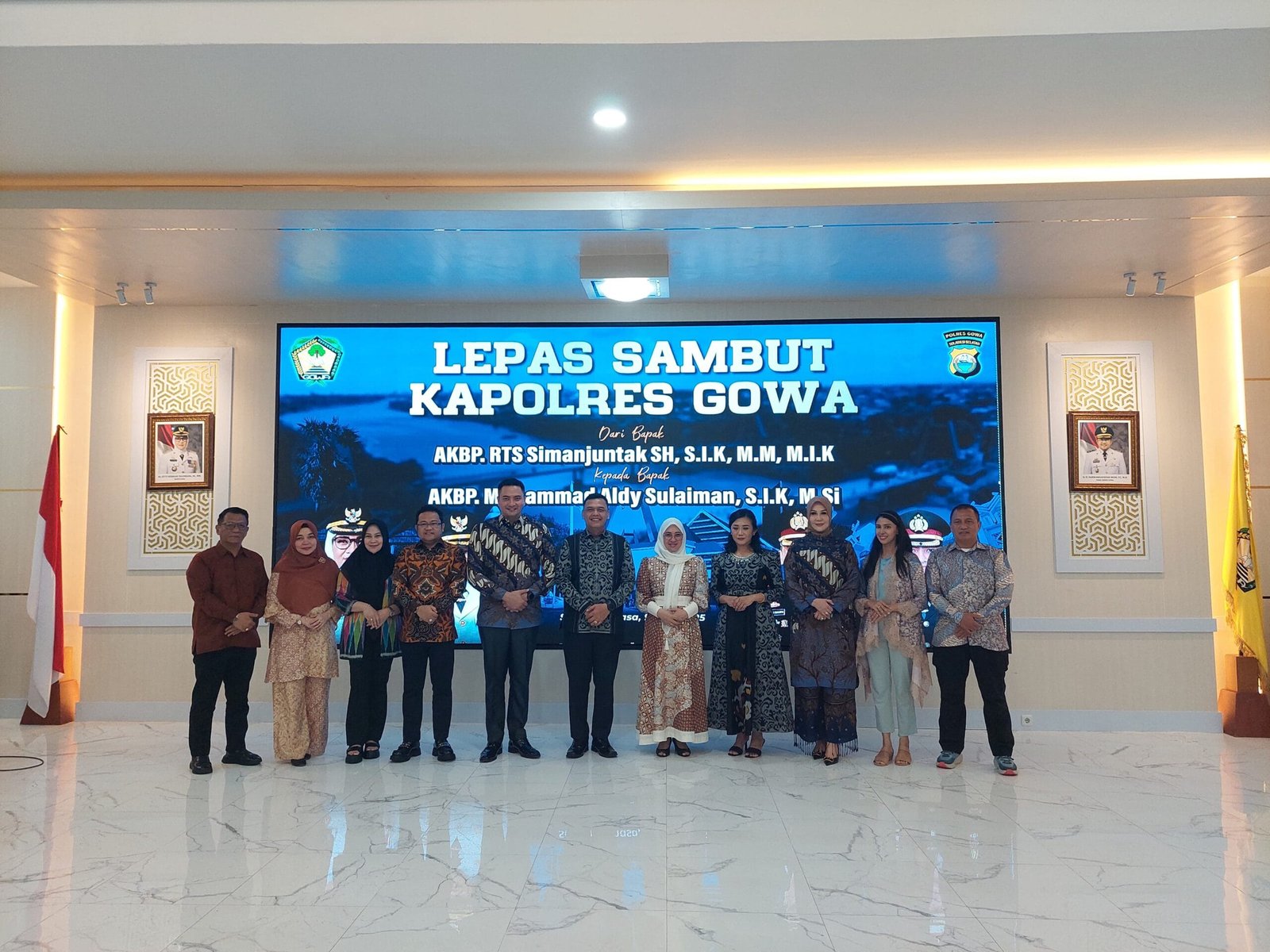 Ramah Tamah dan Pisah Sambut Kapolres Gowa Bersama Forkopimda di Rujab Bupati Gowa
