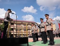 Polres Gowa Gelar Upacara Serah Terima Jabatan Pejabat Utama dan Kapolsek