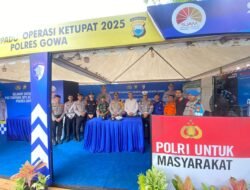 Wakapolres Gowa Pantau Pos Pelayanan Operasi Ketupat 2025 di Bajeng dan Bontonompo