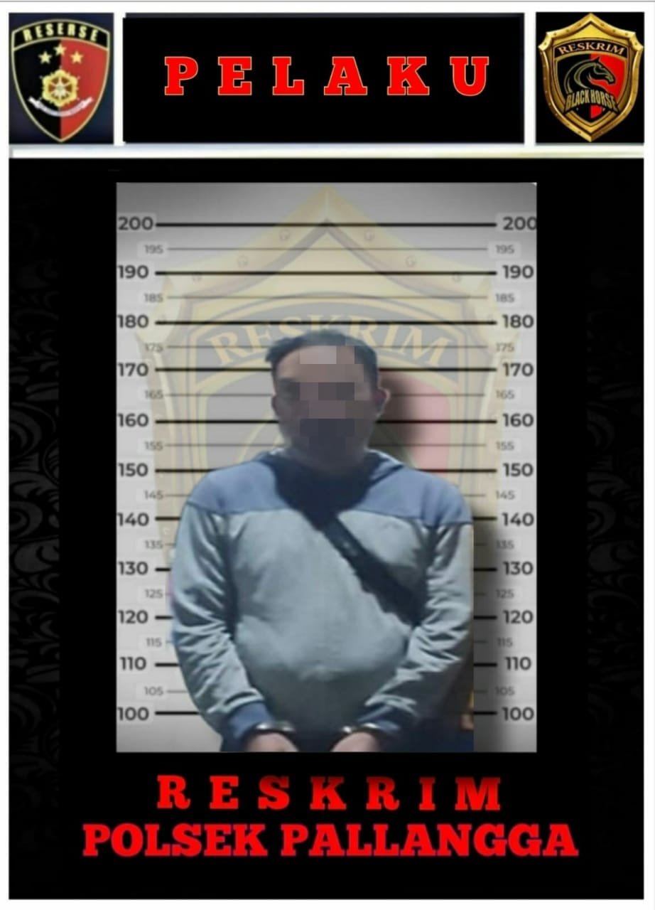 Unit Reskrim Polsek Pallangga Backup Polsek Lau Tangkap Pelaku Pertolongan Jahat di Gowa