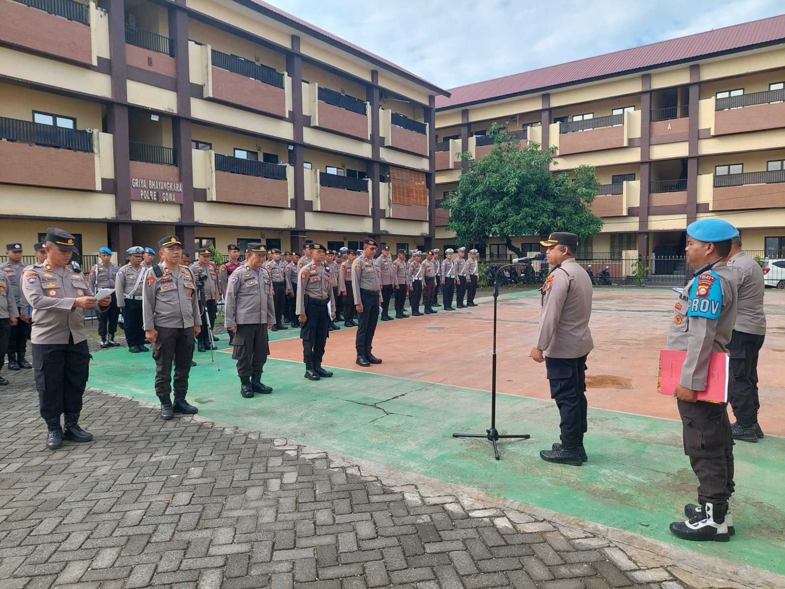 Polres Gowa Gelar Apel Siaga Pengamanan May Day, 175 Personel Disiagakan