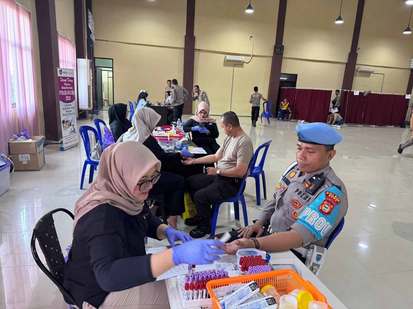 Polres Gowa Gelar Pemeriksaan Kesehatan Berkala bagi Personel Polri dan PNS Polri