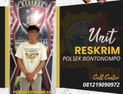 Unit Reskrim Polsek Bontonompo Amankan Remaja Bawa Sajam di Tengah Patroli Malam