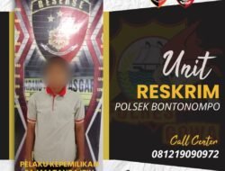 Bawa Sajam Tanpa Izin, Remaja 15 Tahun di Gowa Ditangkap Polsek Bontonompo