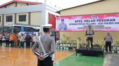 Kapolres Gowa Pimpin Apel Gelar Pasukan Operasi Patuh Pallawa 2025
